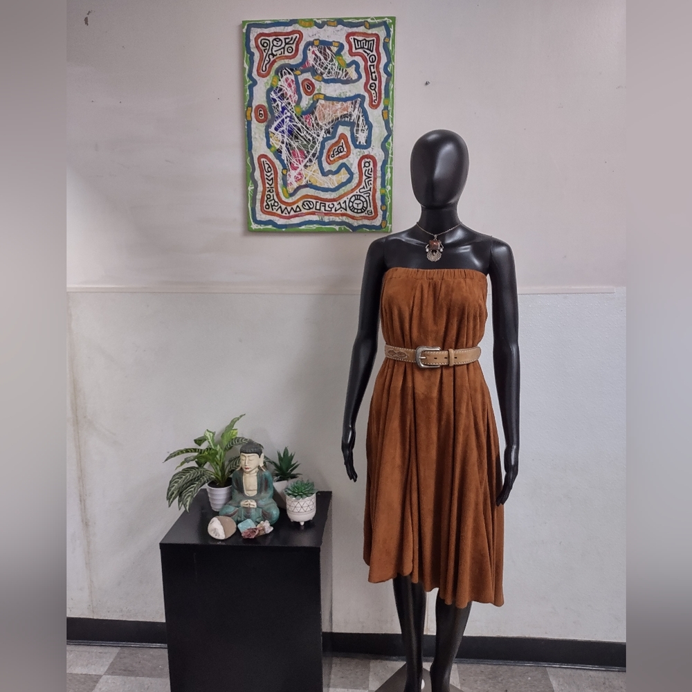 GENUINE 1970'S SUEDE MAXI